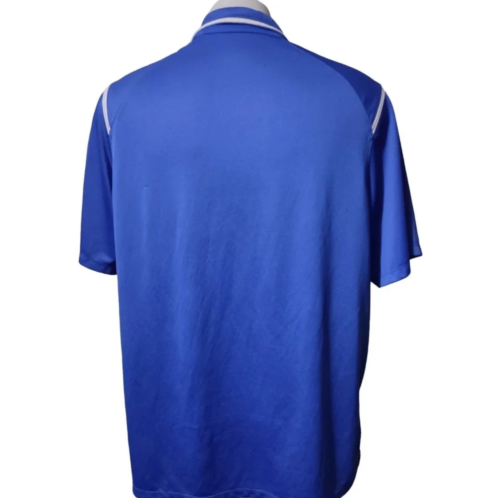 Nike Polo Shirt Mens Blue Norm Core Athleisure Logo Short Sleeve Top Relaxed Fit